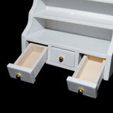 Maxbell 1:12 DOLLHOUSE Miniature Furniture Wooden SHELF drawer Cabinet & Wall Rack White