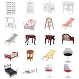 Maxbell 1/12 Dollhouse Miniature Furniture Dining Room Carbinet Display Shlef White