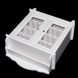 Maxbell 1/12 Dollhouse Miniatures Living Room Furniture Wooden Wine Cabinet - White
