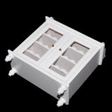 Maxbell 1/12 Dollhouse Miniatures Living Room Furniture Wooden Wine Cabinet - White