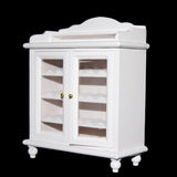 Maxbell 1/12 Dollhouse Miniatures Living Room Furniture Wooden Wine Cabinet - White