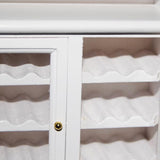 Maxbell 1/12 Dollhouse Miniatures Living Room Furniture Wooden Wine Cabinet - White