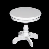 Maxbell Set 2PCs Dollhouse Birch wooden Tea Coffee Table for 1/12 Miniature Furniture