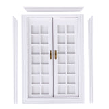 Maxbell 1/12 Dollhouse Miniature Exterior Wooden French Door - White