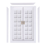 Maxbell 1/12 Dollhouse Miniature Exterior Wooden French Door - White