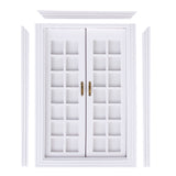 Maxbell 1/12 Dollhouse Miniature Exterior Wooden French Door - White