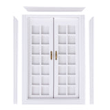 Maxbell 1/12 Dollhouse Miniature Exterior Wooden French Door - White