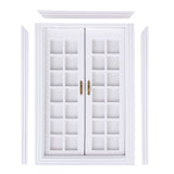 Maxbell Dolls House Miniature Wooden French Door & 12-pane Window & 5 Dining Table Chair