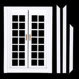 Maxbell 1/12 Dollhouse Miniature Exterior Wooden French Door + 12 Cabinet Closet Hinges