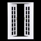 Maxbell 1/12 Dollhouse Miniature Exterior Wooden French Door - White