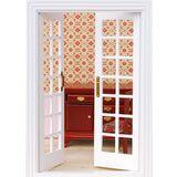 Maxbell Dolls House Miniature Wooden French Door & 12-pane Window & 5 Dining Table Chair