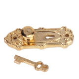 Maxbell 4pcs Vintage Door Lock with Keys for 1/12 Dollhouse Miniature - Golden