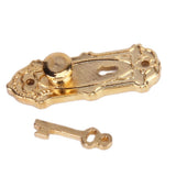 Maxbell 4pcs Vintage Door Lock with Keys for 1/12 Dollhouse Miniature - Golden