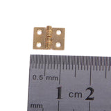Maxbell 1/12 Dollhouse Miniature Exterior Wooden French Door + 12 Cabinet Closet Hinges