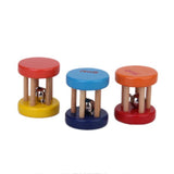 Maxbell 1pcs Wooden Rattle Bell Hand Musical Toy for Baby - Random Color
