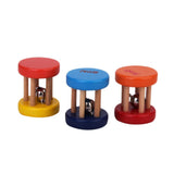 Maxbell 1pcs Wooden Rattle Bell Hand Musical Toy for Baby - Random Color