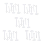 Maxbell 30pcs 16G and 18G Clear Acryl Lip Rings Labret