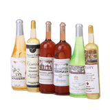 Maxbell Set Stainless Steel Metal Tableware Dollhouse Miniature + 6pcs Wine Bottles Set