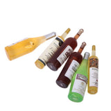 Maxbell Set Stainless Steel Metal Tableware Dollhouse Miniature + 6pcs Wine Bottles Set