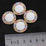Maxbell 1/12 Doll House Steel Tableware, Dining Ware Porcelain Dish Plate, Cooking Tools