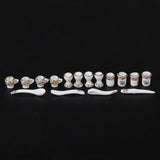 Maxbell 1/12 Doll House Steel Tableware, Dining Ware Porcelain Dish Plate, Cooking Tools