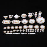 Maxbell 1/12 Doll House Steel Tableware, Dining Ware Porcelain Dish Plate, Cooking Tools