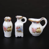 Maxbell 1/12 Doll House Steel Tableware, Dining Ware Porcelain Dish Plate, Cooking Tools