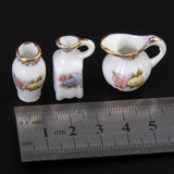 Maxbell 1/12 Doll House Steel Tableware, Dining Ware Porcelain Dish Plate, Cooking Tools