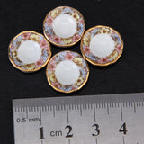 Maxbell 1/12 Doll House Steel Tableware, Dining Ware Porcelain Dish Plate, Cooking Tools