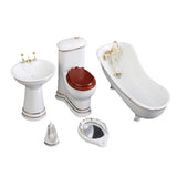 Maxbell 1/12 Dollhouse Miniature Bathroom Furniture Accs Bathroom Toilet Set