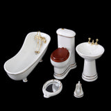 Maxbell 1/12 Dollhouse Miniature Bathroom Furniture Accs Bathroom Toilet Set