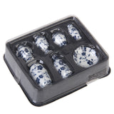 Maxbell 1/12 Dollhouse Ceramic Miniatures China Porcelain Vase Blue Vine -7 PCS