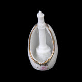 Maxbell Dollhouse Bathroom Accessory Set Floral Ceramic 8PCS -Pastel Rose