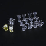Maxbell 8 Pcs 1:12 Dollhouse Miniature Plastic Beer Mugs Cup Juice Glass Room Accessory