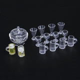 Maxbell 8 Pcs 1:12 Dollhouse Miniature Plastic Beer Mugs Cup Juice Glass Room Accessory