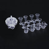 Maxbell 8 Pcs 1:12 Dollhouse Miniature Plastic Beer Mugs Cup Juice Glass Room Accessory
