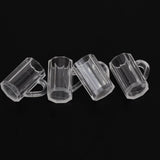 Maxbell 8 Pcs 1:12 Dollhouse Miniature Plastic Beer Mugs Cup Juice Glass Room Accessory