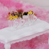 Maxbell 8 Pcs 1:12 Dollhouse Miniature Plastic Beer Mugs Cup Juice Glass Room Accessory