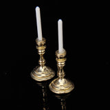 Maxbell 7xPair of 1:12 Dollhouse Miniature Candlesticks White Candles