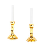 Maxbell 7xPair of 1:12 Dollhouse Miniature Candlesticks White Candles