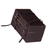 Maxbell 1/12 Dollhouse Miniature carrying vintage leather wood suitcase luggage
