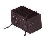 Maxbell 1/12 Dollhouse Miniature carrying vintage leather wood suitcase luggage