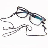 Maxbell Silver Black Metal Chain Eyeglasses Holder Cord Spectacles Sunglasses Glasses