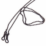 Maxbell Silver Black Metal Chain Eyeglasses Holder Cord Spectacles Sunglasses Glasses