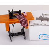 Maxbell Vintage Miniature Dollhouse Sewing Machine With Cloth Scissors 1/12 Scale