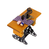 Maxbell Vintage Miniature Dollhouse Sewing Machine With Cloth Scissors 1/12 Scale
