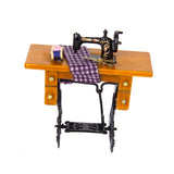 Maxbell Vintage Miniature Dollhouse Sewing Machine With Cloth Scissors 1/12 Scale