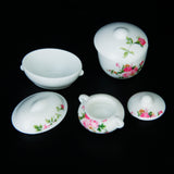Maxbell Dollhouse Miniature Kitchen ware Pot Bowl Stew cup + 5 Porcelain Dishes Plates
