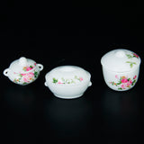 Maxbell Dollhouse Miniature Kitchen ware Pot Bowl Stew cup + 5 Porcelain Dishes Plates