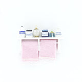 Maxbell 1/12 Dollhouse Miniature Bathroom Furniture Accs Pink Towel Rack